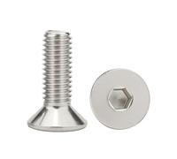 Wildeep 50pcs M2.5 M3 Length 4-50mm Hexagon Hex Socket Head Flat Countersunk Bolt Screw 304 Stainless Steel(50mm,M3-50pcs)