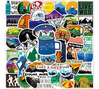 Wilderness Adventure Stickers Pack - 50PCS of Cool and Random Vinyl Stickers for Cars, Laptops, Water Bottles, Luggage, and More - Perfect for Outdoor Enthusiasts, Travelers, and Adventure Seekers