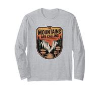 Wilderness Badge Graphic, The Mountains are Calling Long Sleeve T-Shirt