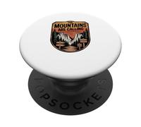 Wilderness Badge Graphic, The Mountains Are Calling PopSockets Adhesive PopGrip