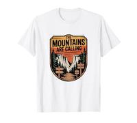 Wilderness Badge Graphic, The Mountains are Calling T-Shirt