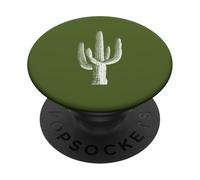 Wilderness Botany Saguaro Cactus - Green PopSockets Adhesive PopGrip