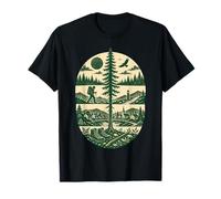Wilderness Circle Scene Hiker Mountain Backpackers Hiking T-Shirt