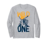 Wilderness Explorer Waterfall Nature Art Long Sleeve T-Shirt