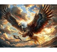 Wilderness Flying Bald Eagle 1000 Piece Count Premium Jigsaw Puzzle Radiant Whimsical Menagerie For Adults Teens 14+ Concentration Training Indoor Game Family Game Night Creativity Gift Giving 1000 P