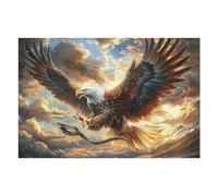 Wilderness Flying Bald Eagle 1000 Piece Pack Classic Jigsaw Puzzle Animal Pet Wildlife Couple Puzzle Partners Ultra Difficult Wall Decor Easter New Year Creativity & Gift Giving 1000 PCS