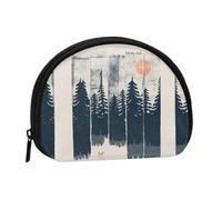 Wilderness Fox Art Mini Zipper Coin Purse, Small Travel Organizer with All-Over Print, Durable Polyester Fabric, Compact Pouch for Coins,Keys