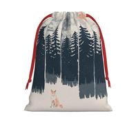 Wilderness Fox Art Print Drawstring Gift Bag Durable And Versatile, Perfect For Festive Occasions