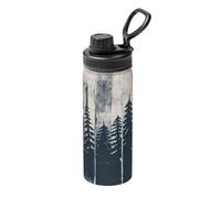 Wilderness Fox Art Print Stainless Steel Thermos Bottle with Handle,Sports Bottle,Suitable for Cycling,Fitness
