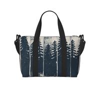 Wilderness Fox Art Printed Travel Bag Duffle Bag for Men Women, Large Water Resistant Gym Bag Weekend Holdall Bag with Shoulder Strap