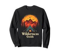Wilderness Guide Retro Sunset Camping Sweatshirt
