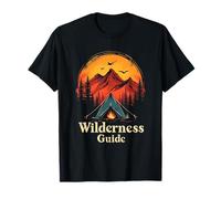 Wilderness Guide Retro Sunset Camping T-Shirt