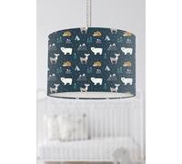 Wilderness Lampshade Big Little Bedrooms Dark Blue 25cm diameter x 19cm high