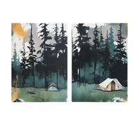 Wilderness Nature Camping Passport Holder with Card And Ticket Slot, PU Leather Passport Case Easy Access, Travel Essentials Document Organizer Waterproof Travel Wallet for Men Women