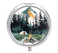 Wilderness Nature Camping Pill Box, 3 Compartment Small Pill Case Waterproof Travel Pill Organizer for Pocket Or Purse Portable Mini Medicine Tablet Vitamin Holder Pill Case