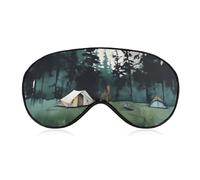 Wilderness Nature Camping Sleep Mask for Women Men Side Sleeper Eye Cover with Adjustable Strap Soft Breathable Blackout Mask Slip-Free Deep Sleeping Travel Essentials