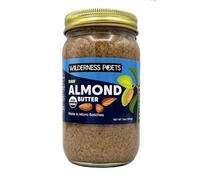 Wilderness Poets, Almond Butter - Organic Raw Nut Butter (1 Pound) - Vegan, Gluten Free, Non GMO, No Salt, No Sugar - Glass Jar