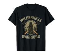 Wilderness Warriors Camping Crew Bear Patch Design T-Shirt