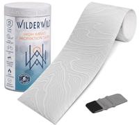 WilderWild Bike Frame Protection Tape- High Impact Clear Vinyl Wrap Includes Tool (4”x72) Bicycle Frame Protector, Mountain Bike Frame Guard Chainstay Protector (White Topo)