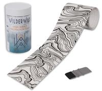 WilderWild Bike Frame Protection Tape- High Impact Clear Vinyl Wrap Includes Tool (4”x72) Bicycle Frame Protector, Mountain Bike Frame Guard Chainstay Protector (Topographic Marble)