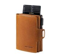 Wildery Premium Leather Men's Wallet - Slim Genuine Leather Wallet, Smart Wallet, Card Holder & Card Holder, RFID Protection, Men's Wallet, crunch, M, Without coin compartment