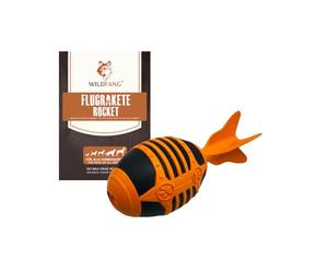 Wildfang® 100% Natural Rubber Dog Chew Toy, Squeaky Chew Toy Rocket - Extremely Durable for Aggressive Chewers, Non-Toxic, BPA Free, Environmentally Friendly