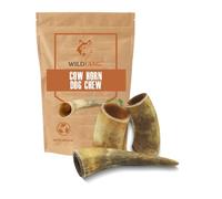 Wildfang® Cattle Horn Dog Chews Long Lasting, Large - Dog Toys for Aggressive Chewers, Natural Teething & Enrichment Toys, Training for Chewing Muscles, Dental Chews for Dogs Over 25 kg, Pack of 3