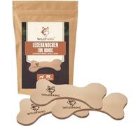 Wildfang® Dog Chew Toys, Medium - Leather Bone Puppy Teething Toys, Dog Teeth Cleaning Bone, Adult Dogs Chew Toy for Light to Medium Chewers (For Dogs 10-15kg), Pack of 3
