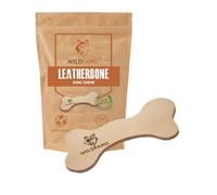Wildfang® Dog Chew Toys, Medium - Leather Bone Puppy Teething Toys, Dog Teeth Cleaning Bone, Adult Dogs Chew Toy for Light to Medium Chewers (For Dogs 10-15kg), Pack of 1