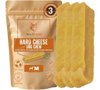 Wildfang® Yak Chews, Medium for Dogs 15-25kg - Dog Dental Chew Stick, Hardness Like Himalayan Yak Cheese, Churpi-Style Cheese Sticks, Dog Treats & Puppy Training Treats, Approx 72 g, Pack of 3
