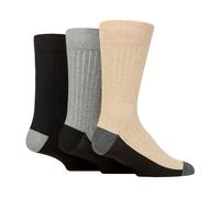 Wildfeet 3 Pack Mens Casual Boot Socks for All Seasons - 6-11 UK - Black