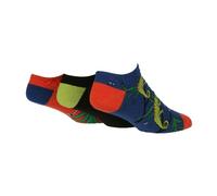 Wildfeet 3 Pack Mens Novelty Patterned Cotton Trainer Socks - Chameleon - 7-11 UK