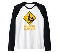 Wildfire Country Awareness Sign Raglan Baseball Tee