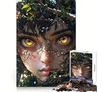 Wildfire Eyes in Nature's Embrace Teenager Jigsaw Puzzles 1000 Pieces Memory Power Soothing Hobby Seamless Fit Cozy Xmas Gift (50x75cm)