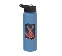 Wildfire Forest Spirit Stag Deer Buck Stainless Steel Insulated Water Bottle