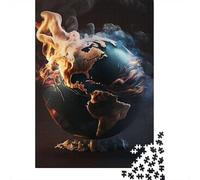 Wildfire Smoke World 1000-Piece Puzzle for Adults, 70x50cm/1000pcs, Clean White Cardboard for Sorting; to Complete Gradually over A Weekend
