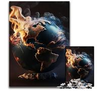 Wildfire Smoke World 1000Pc Adults Jigsaw Puzzle Impossible Jigsaw Puzzles for Adults Family Interactive Game Craft Gift with Colorful Artwork 1000 PCS(38x26cm)