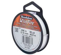 Wildfire Thermal Bonded Beading Thread .006 Inch - White- 50 Yd