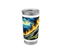 Wildfire Van Gogh Starry Night Climate Change Art Design Stainless Steel Insulated Tumbler