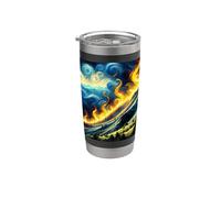Wildfire Van Gogh Starry Night Climate Change Art Design Stainless Steel Insulated Tumbler