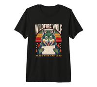 Wildfire Wolf Reads Fire and Land Premium T-Shirt