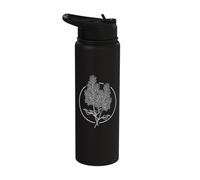 Wildflower Botanical Graphic Lilac Flower Stainless Steel Insulated Water Bottle