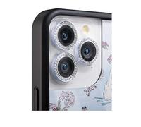 Wildflower Cases - Blue Camera Bling, Compatible with Apple iPhone 15 & 15 Plus | Phone Case Compatible, Sparkle, Reflective, Glitter, Diamond, Jeweled Ring, Glass Lens Protector