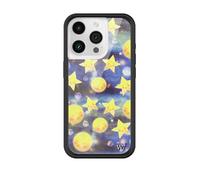 Wildflower Cases - Celestial Dreaming, Compatible with Apple iPhone 15 Pro | Sky Moon Galaxy Night Star Cute Trendy - Protective Black Bumper, 4ft Drop Test Certified, Women Owned Small Business
