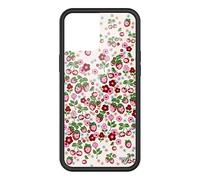 Wildflower Cases - Compatible with Apple iPhone 12 Pro Max | Protective Black Bumper, 4ft Drop Test Certified, Women Owned Small Business | Berry World - Fruit Cherries Strawberry Floral Cute Trendy
