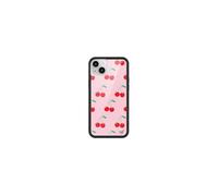 Wildflower Cases - Compatible with Apple iPhone 13/14 | Protective Black Bumper, 4ft Drop Test Certified, Women Owned Small Business | Pink Cherries - Fruit Red Classic Cute Aesthetic Trendy