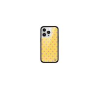 Wildflower Cases - Compatible with Apple iPhone 14 Pro | Protective Black Bumper, 4ft Drop Test Certified, Women Owned Small Business | Polka Dot | Pink & Yellow - Spots Aesthetic Trendy Cute
