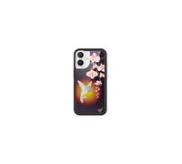 Wildflower Cases - Compatible with Apple iPhone 16 | Protective Black Bumper, 4ft Drop Test Certified, Women Owned Small Business | Hummingbird - Bird Nature Pink Floral Aesthetic Trendy Cute