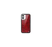 Wildflower Cases - Compatible with Apple iPhone 16 | Protective Black Bumper, 4ft Drop Test Certified, Women Owned Small Business | Red Meow - Leopard Animal Print Cheetah Dainty Cute Trendy