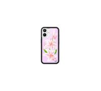 Wildflower Cases - Compatible with Apple iPhone 16 | Protective Black Bumper, 4ft Drop Test Certified, Women Owned Small Business | Sweet Lily - Floral Nature Pink Green Dainty Trendy Cute